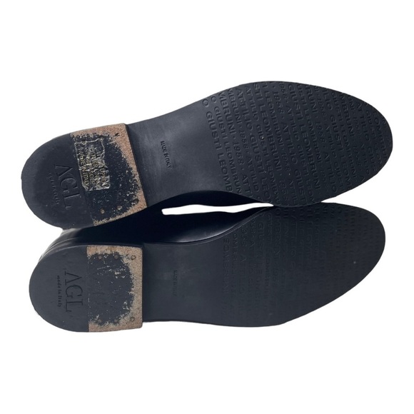 AGL Women’s Black Leather Chelsea Slip On Ankle Boots - Picture 6 of 9